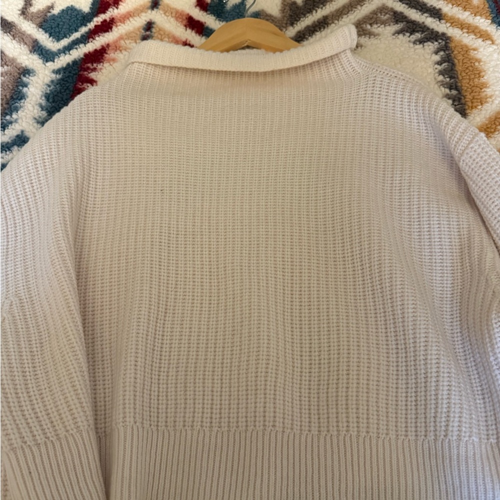 Wilfred Merino Wool Cropped Cream Cowl Neck Sweater Size XL - Picture 9 of 9